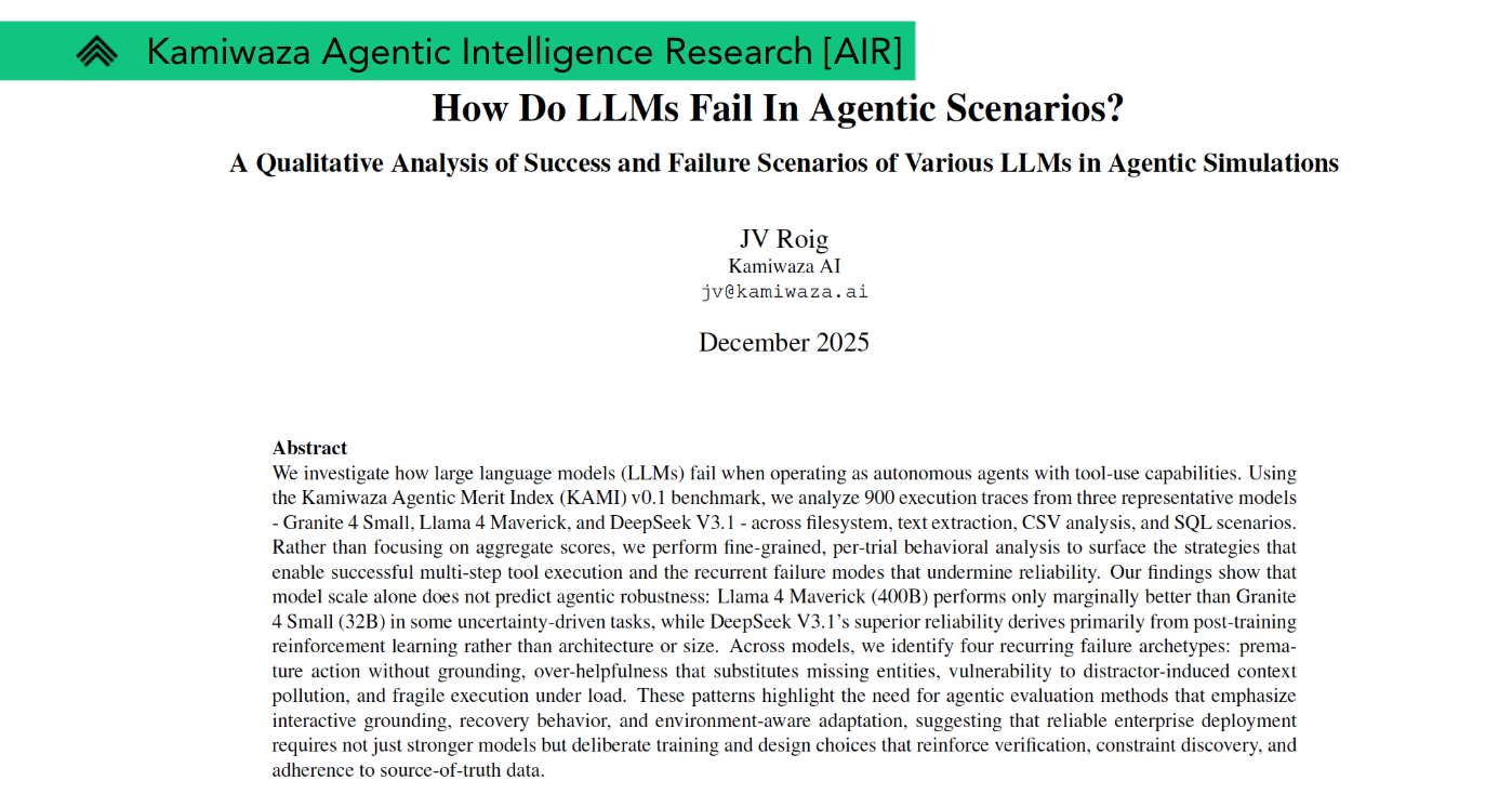How Do LLMs Fail In Agentic Scenarios? | Kamiwaza Docs